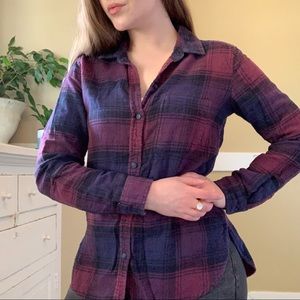 100% cotton burgundy flannel